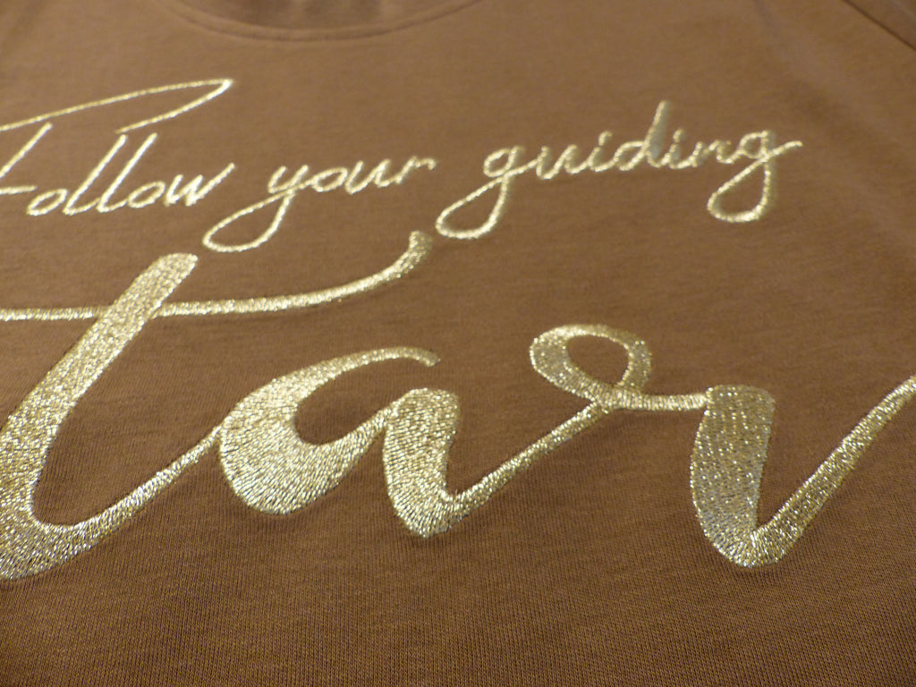Biobaumwoll-T-Shirt "Follow your guiding star" – [Damen]