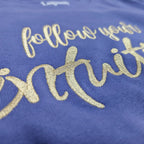 Bio Sweatshirt mit Stickerei 'Follow your intuition' I dusk blue [Damen]