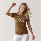 Bio-T-Shirt 'Follow your guiding star' I earth [Damen]