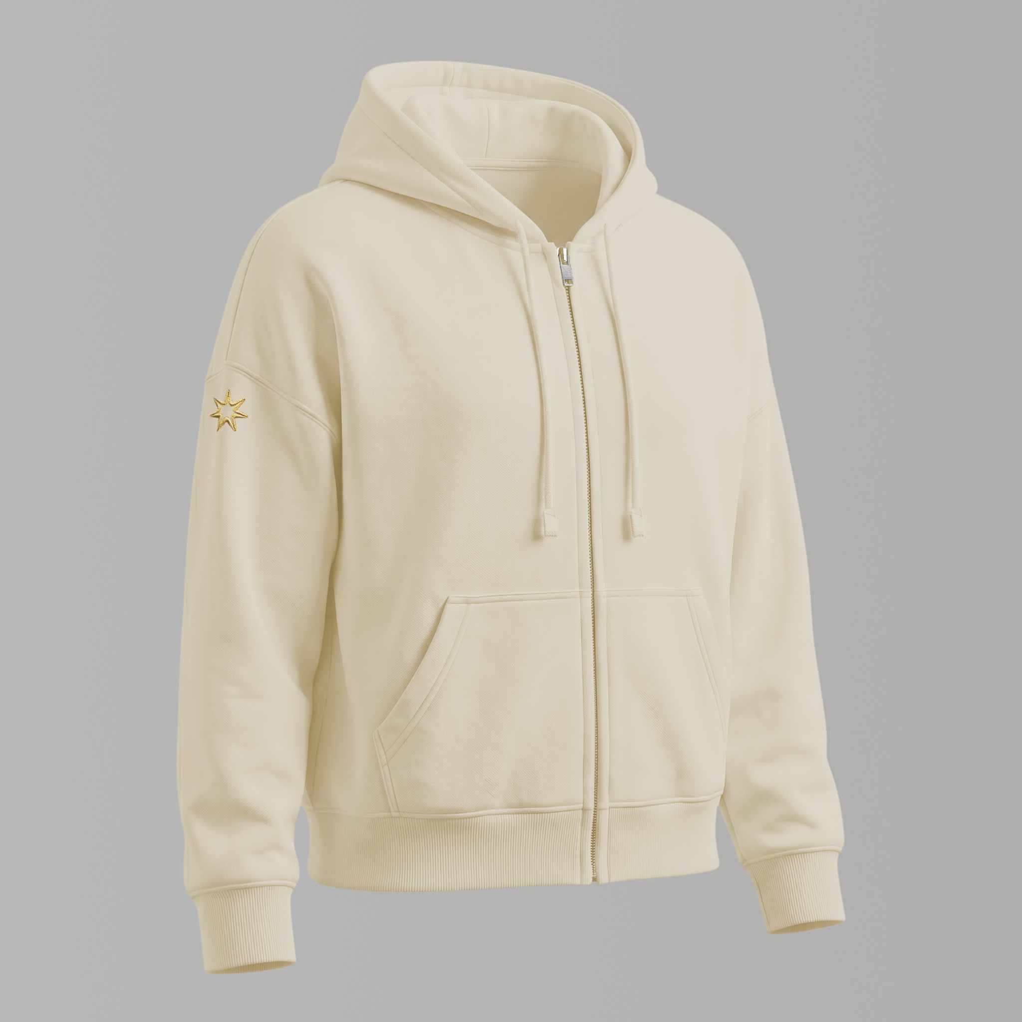 Bio Sweatjacke mit Stickerei 'Trust yourself' I natural raw [Damen]