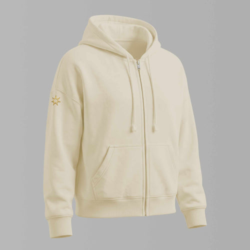 Bio Sweatjacke mit Stickerei 'Trust yourself' I natural raw [Damen]