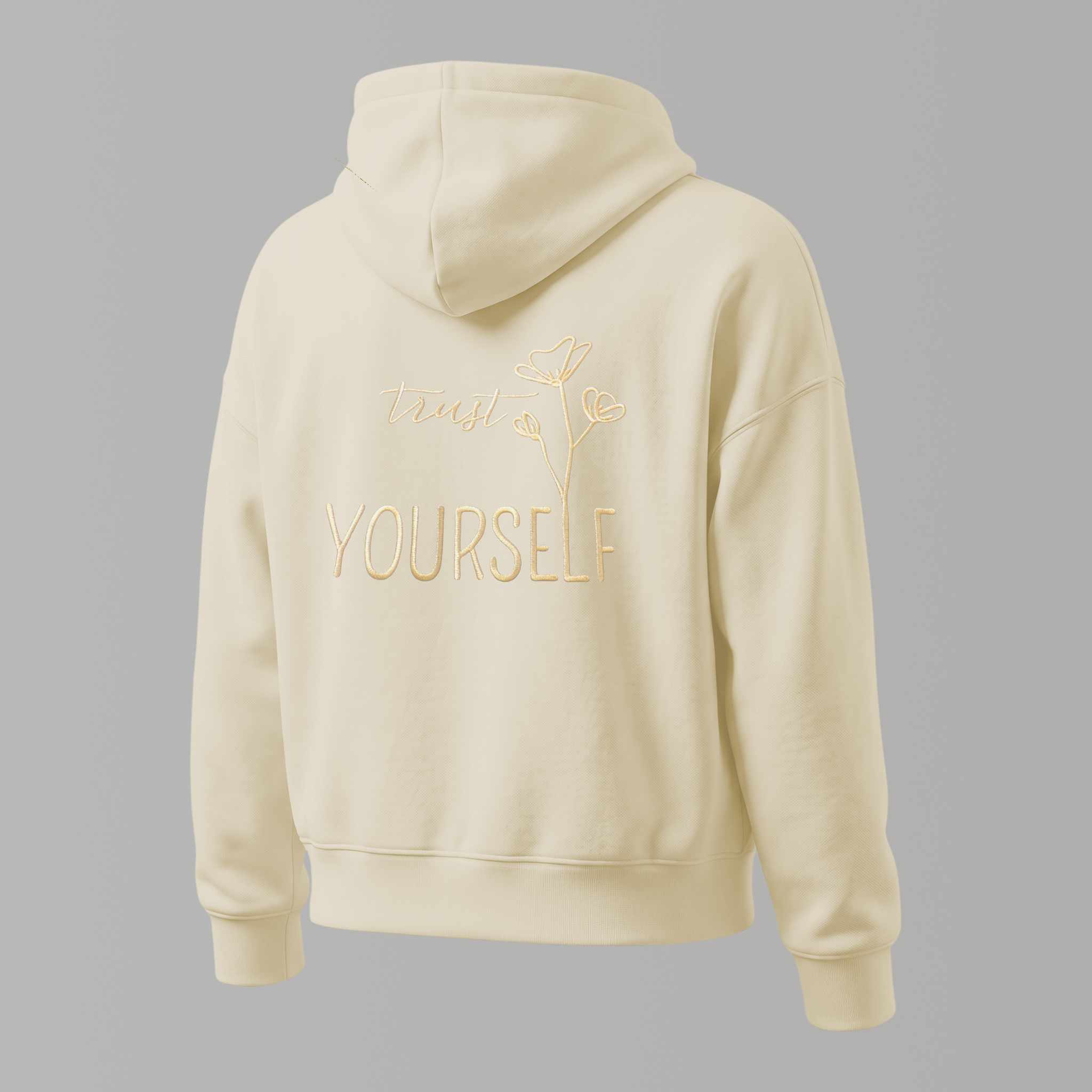Bio Sweatjacke mit Stickerei 'Trust yourself' I natural raw [Damen]
