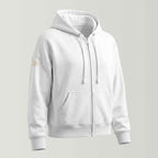 Bio Sweatjacke mit Stickerei 'Time to shine' I white [Damen]