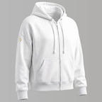 Bio Sweatjacke mit Stickerei 'I'm the creator of my universe' I white [Damen]