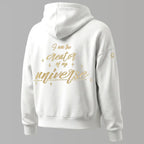 Bio Sweatjacke mit Stickerei 'I'm the creator of my universe' I white [Damen]