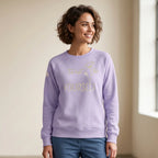 Bio Sweatshirt mit Stickerei 'Trust yourself' I soft lavender [Damen]