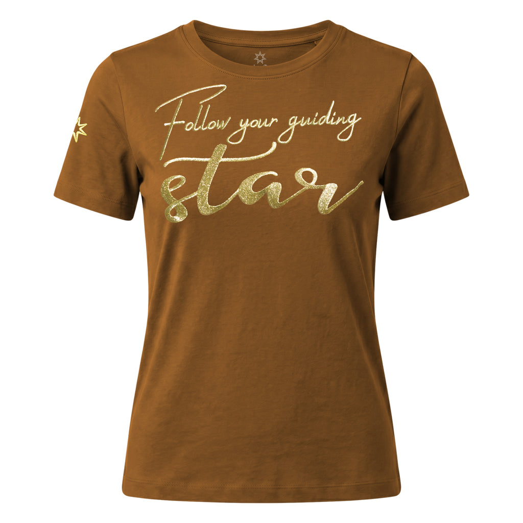 Biobaumwoll-T-Shirt "Follow your guiding star" – [Damen]