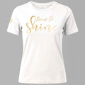 Bio-T-Shirt mit Stickerei 'Time to shine' I weiß [Damen]